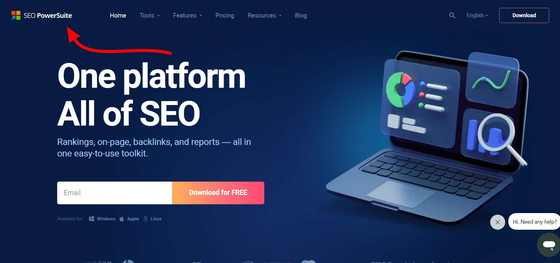 SEO Powersuite Homepage