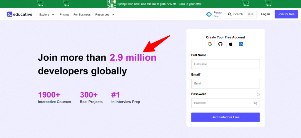 Educative features platform