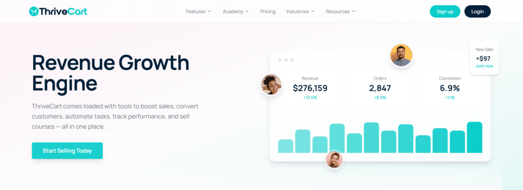 ThriveCart website